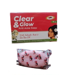 Clear & Glow Soap (Anti Acne Soap)-75gm (Pack of 2)
